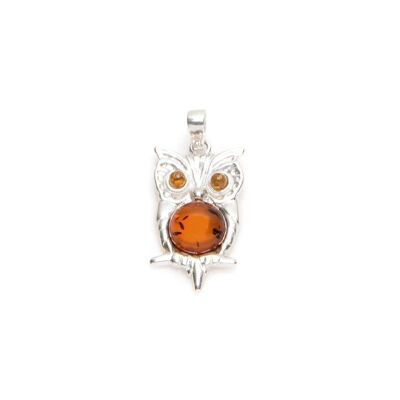 PENDENTIF ARGENT AMBRE ref: KM598WR