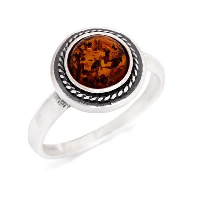 AMBER SILVER RING ref: AJP7-407R