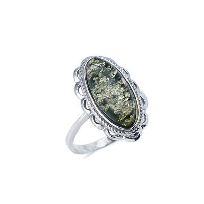 ANELLO IN ARGENTO AMBRA ref: MGP218VR