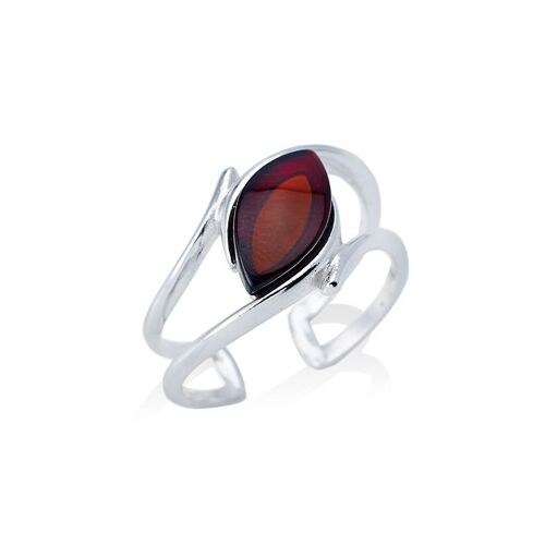 BAGUE ARGENT AMBRE ref: SA3431ROR