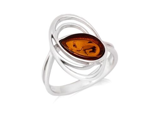 BAGUE ARGENT AMBRE ref: SA3739ROR