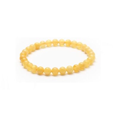 Bracelet avec ambre miel naturel de la mer Baltique boule, longueur 18-19 cm - AKB2H-2