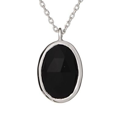 SILBER ONYX HALSKETTE Ref: CJF-CL001-ON