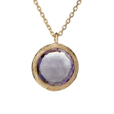 COLLIER AMETHYSTE ARGENT DORE ref: CJF-CL002-AM-D