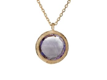 COLLIER AMETHYSTE ARGENT DORE ref: CJF-CL002-AM-D