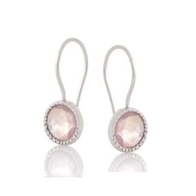 BOUCLES D'OREILLES QUARTZ ARGENT ref: CJF-BO027-QR