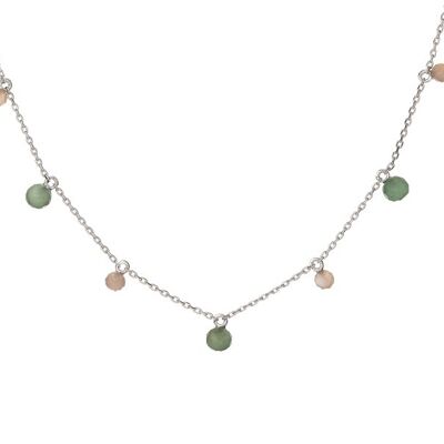 COLLIER PIERRES NATURELLES ARGENT ref: CJF-CL030-2