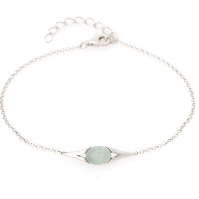 BRACCIALE AGATA IN ARGENTO ref: CKL-BR009-AA