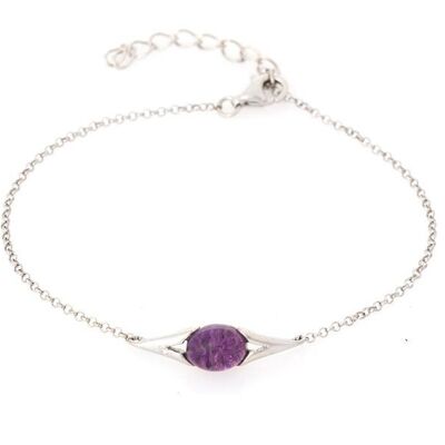PULSERA PLATA AMATISTA ref: CKL-BR009-AM