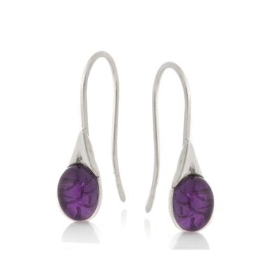 AMETHYST SILVER EARRINGS ref: CKL-BO009-AM