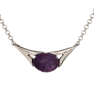COLLANA IN ARGENTO AMETISTA ref: CKL-CL009-AM