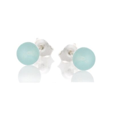 Orecchini con agata acqua naturale colorata, in argento rodiato 925/1000 - CKM-BO001-AA