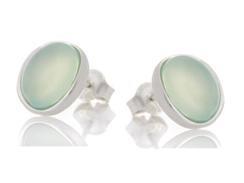 BOUCLES D'OREILLES AGATE ARGENT ref: CKM-BO010-AA