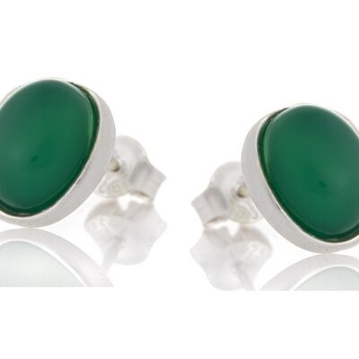 BOUCLES D'OREILLES AGATE ARGENT ref: CKM-BO010-AGV