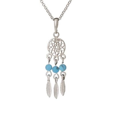 COLLIER TURQUOISE ARGENT ref: CKM-CL013-TQ