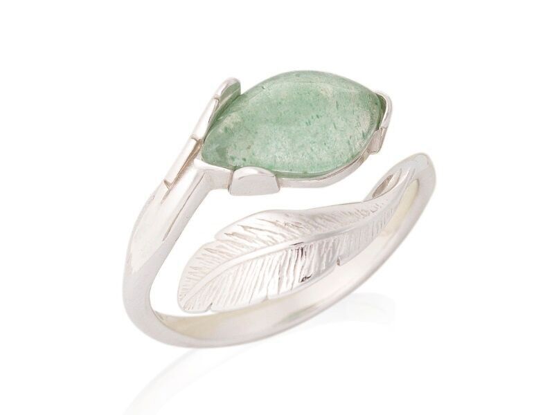 GREEN SILVER QUARTZ RING ref: CSA-BA022-AV