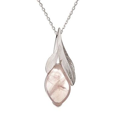 PENDENTE IN ARGENTO QUARZO ROSA ref: CSA-PE022-QR