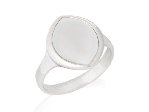 BAGUE NACRE ARGENT ref: CSA-BA024-NC