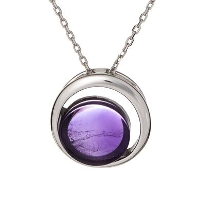 SILVER AMETHYST PENDANT ref: CSA-PE043-AM