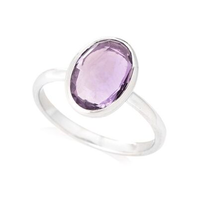 BAGUE ARGENT AMETHYSTE ref: CJF-BA001-AM