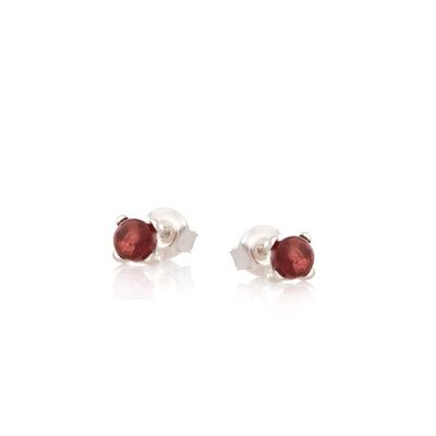 BOUCLE D'OREILLE ARGENT GRENAT ref: CKM-BO006-GR