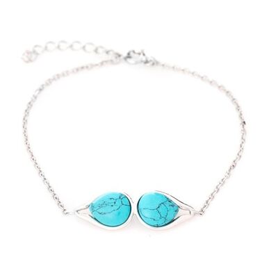 BRACELET ARGENT TURQUOISE ref: CSA-BR025-TQ