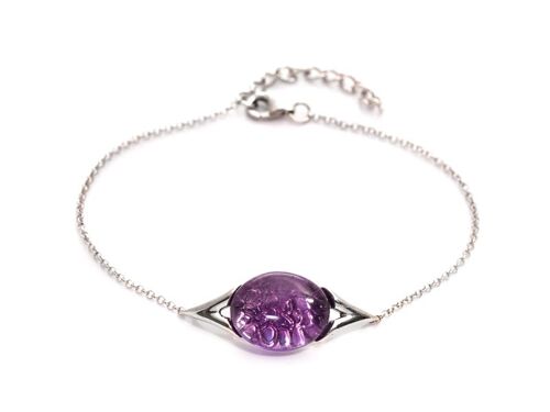 BRACELET ARGENT AMETHYSTE ref: CKL-BR002