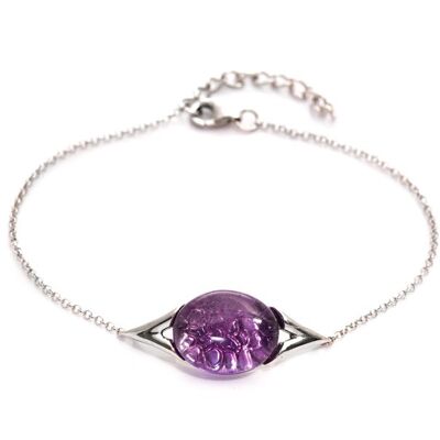 BRACELET ARGENT AMETHYSTE ref: CKL-BR002