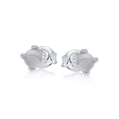 SILVER MOONSTONE EARRING ref: CKM-BO006-PL