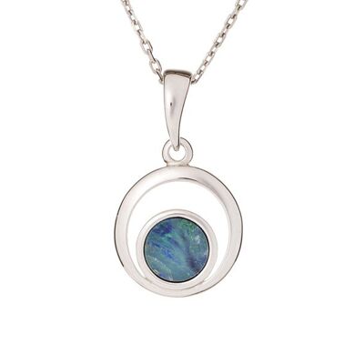 AUSTRALIAN OPAL SILVER PENDANT DOUBLET ref: HF001P