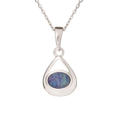 AUSTRALISCHER OPAL-SILBER-ANHÄNGER DOPPELTE Ref: HF003P