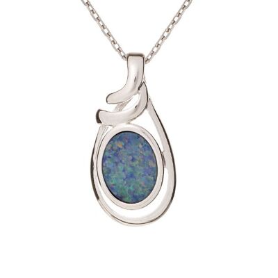 AUSTRALISCHER OPAL-SILBER-ANHÄNGER DOPPELTE Ref: HF005P