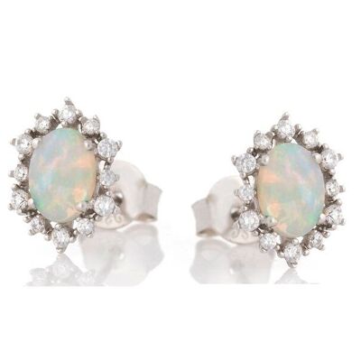 PENDIENTES PLATA ÓPALO AUSTRALIANO ref: PE070E