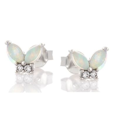 PENDIENTES OPAL PLATA ref: PE075E