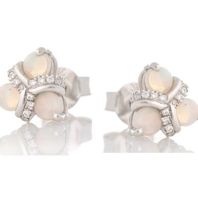 PENDIENTES OPAL PLATA ref: PE079E