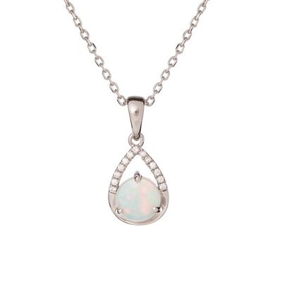 AUSTRALIAN OPAL SILVER PENDANT ref: PE065P