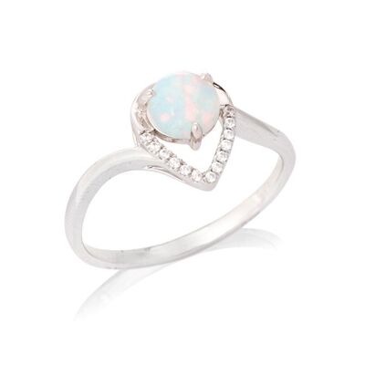 AUSTRALISCHER OPAL-SILBERRING Ref: PE065R