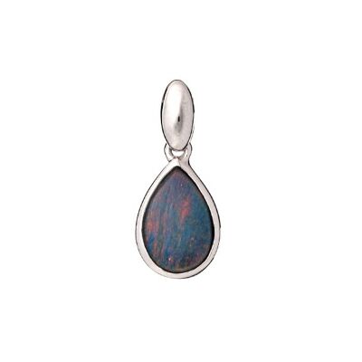 COLGANTE OPAL AUSTRALIANO DOBLETE EN PLATA ref: GC004P