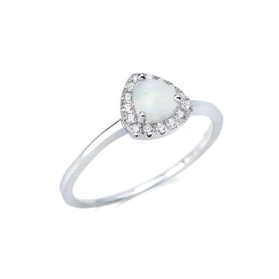 AUSTRALIAN OPAL RING IN SILVER ref: PE0036R