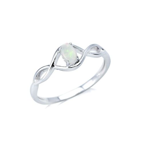 BAGUE OPALE d'AUSTRALIE EN ARGENT ref: PE0051R