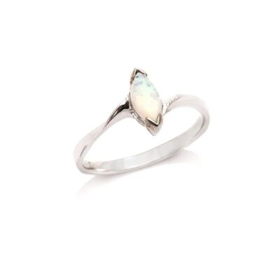 AUSTRALIAN OPAL SILVER RING ref: PE0004R