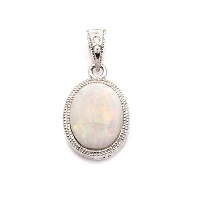 AUSTRALIAN OPAL PENDANT IN SILVER ref: PE0022P