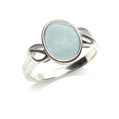 ANELLO OPALE AUSTRALIANO DOPPIO IN ARGENTO ref: 02286RO