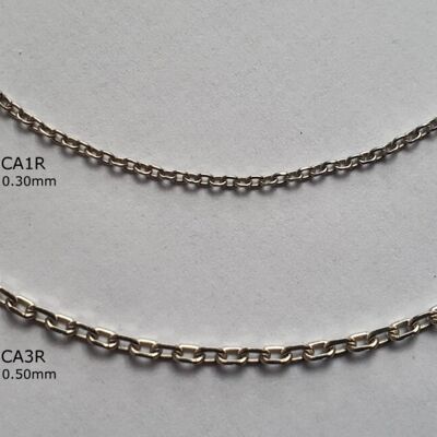 SILVER RHODIUM CHAIN 42+3cm ref: CA4R