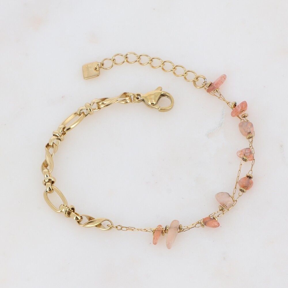 Bracciale Galeno dorato con pietra del Sole