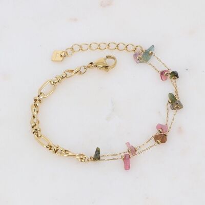 Galen golden bracelet with Tourmaline stone