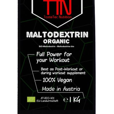 TTN Maltodextrin BIO, 1kg Zip-Beutel, alufrei, Bio-Kunststoff (DE/EN/FR/NL)