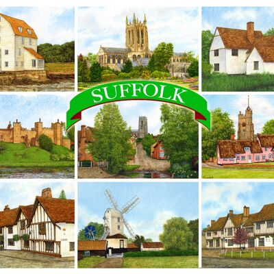 Postkarte Multi Bild Suffolk