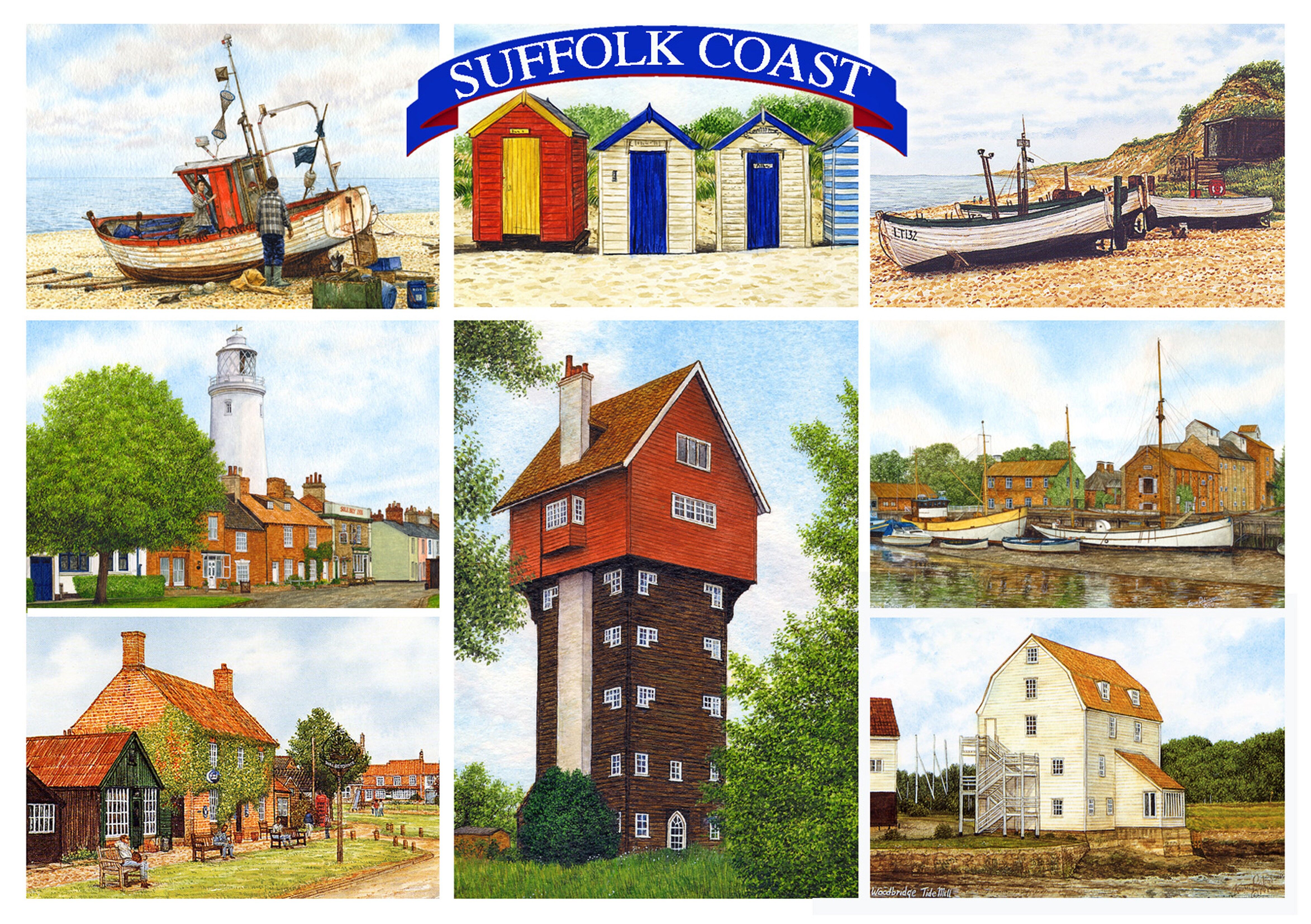 Cartolina, immagine Multi Suffolk Coast.