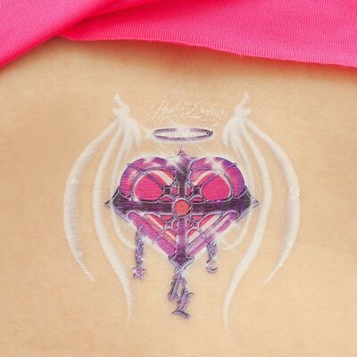 Tatouage coeur condamné (Pack de 2)